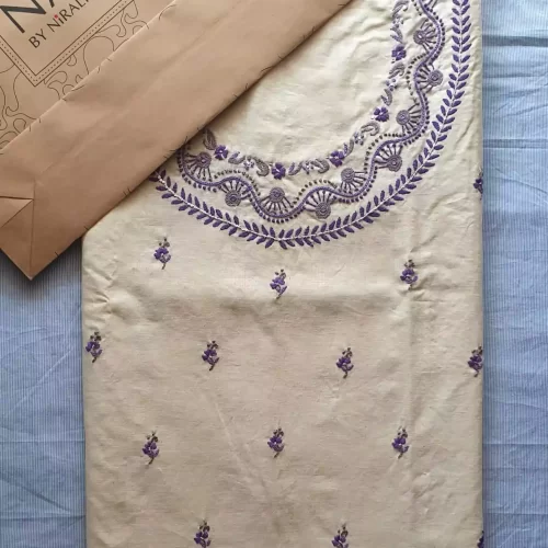 Matka cotton hand embroidery kurti fabric