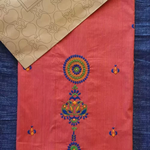 South cotton lining hand embroidery kurti fabric