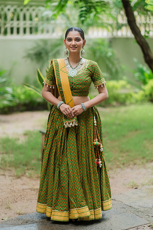 Green Mustard Chaniya Choli