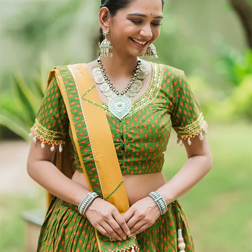 Gujarati Cotton Silk Chaniya Choli